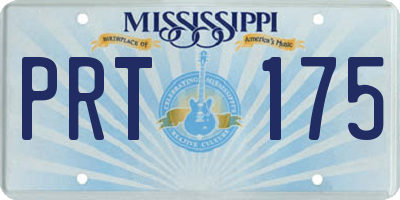 MS license plate PRT175