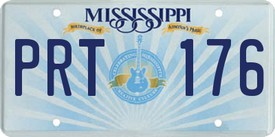 MS license plate PRT176