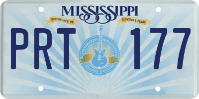 MS license plate PRT177