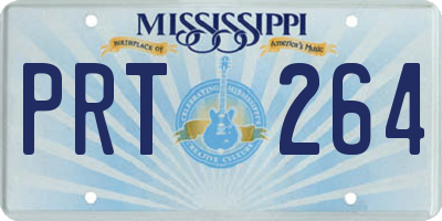 MS license plate PRT264