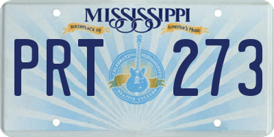 MS license plate PRT273