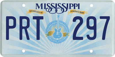 MS license plate PRT297