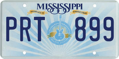 MS license plate PRT899