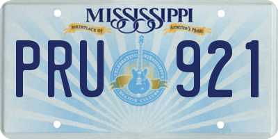 MS license plate PRU921