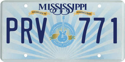 MS license plate PRV771