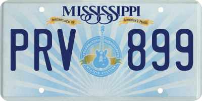 MS license plate PRV899