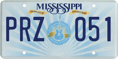 MS license plate PRZ051