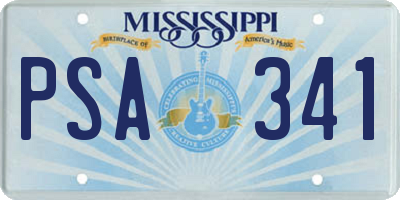 MS license plate PSA341