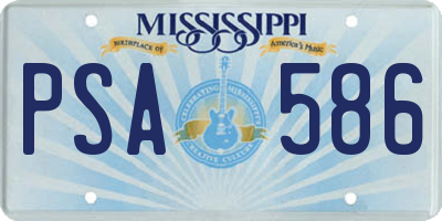 MS license plate PSA586