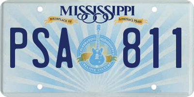 MS license plate PSA811