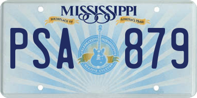 MS license plate PSA879