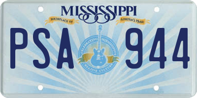 MS license plate PSA944