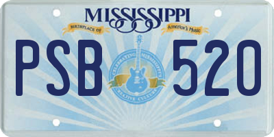 MS license plate PSB520
