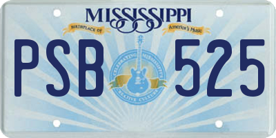 MS license plate PSB525