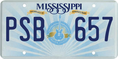 MS license plate PSB657