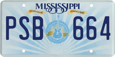 MS license plate PSB664