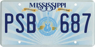 MS license plate PSB687