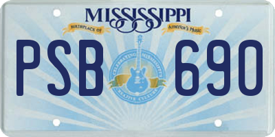 MS license plate PSB690