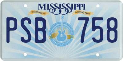 MS license plate PSB758