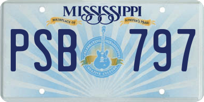 MS license plate PSB797