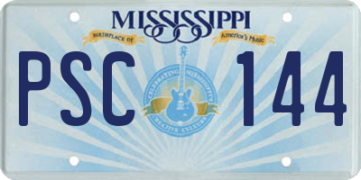MS license plate PSC144