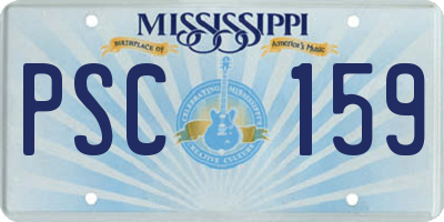 MS license plate PSC159