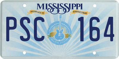 MS license plate PSC164
