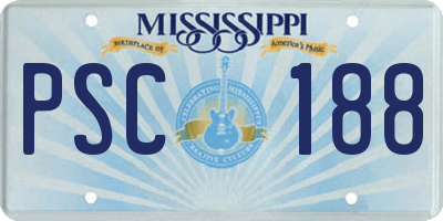 MS license plate PSC188