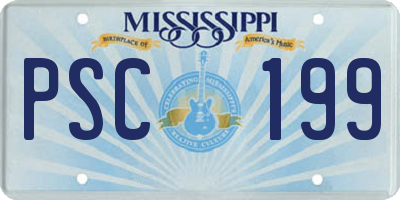 MS license plate PSC199