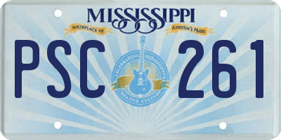 MS license plate PSC261