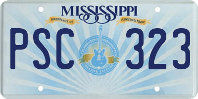 MS license plate PSC323