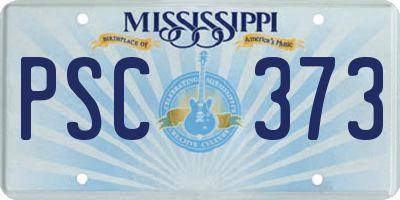 MS license plate PSC373