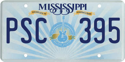 MS license plate PSC395