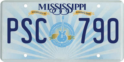 MS license plate PSC790