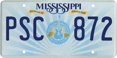 MS license plate PSC872