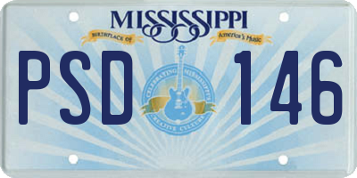 MS license plate PSD146
