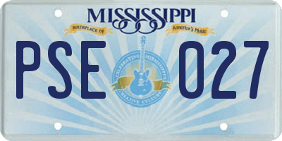 MS license plate PSE027