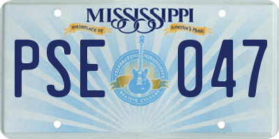 MS license plate PSE047
