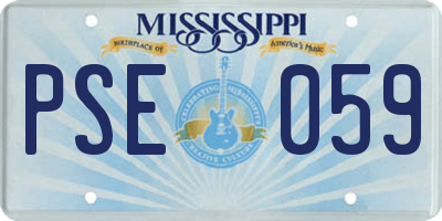 MS license plate PSE059