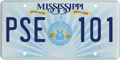 MS license plate PSE101