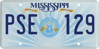 MS license plate PSE129