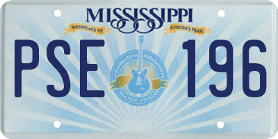 MS license plate PSE196