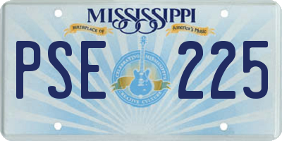 MS license plate PSE225