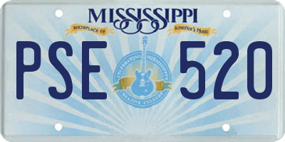 MS license plate PSE520