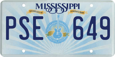MS license plate PSE649