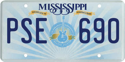 MS license plate PSE690