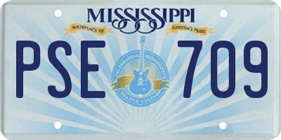 MS license plate PSE709