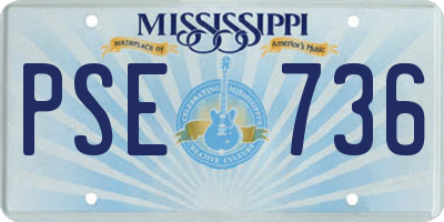 MS license plate PSE736