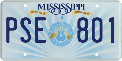 MS license plate PSE801