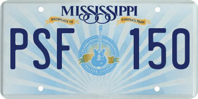 MS license plate PSF150